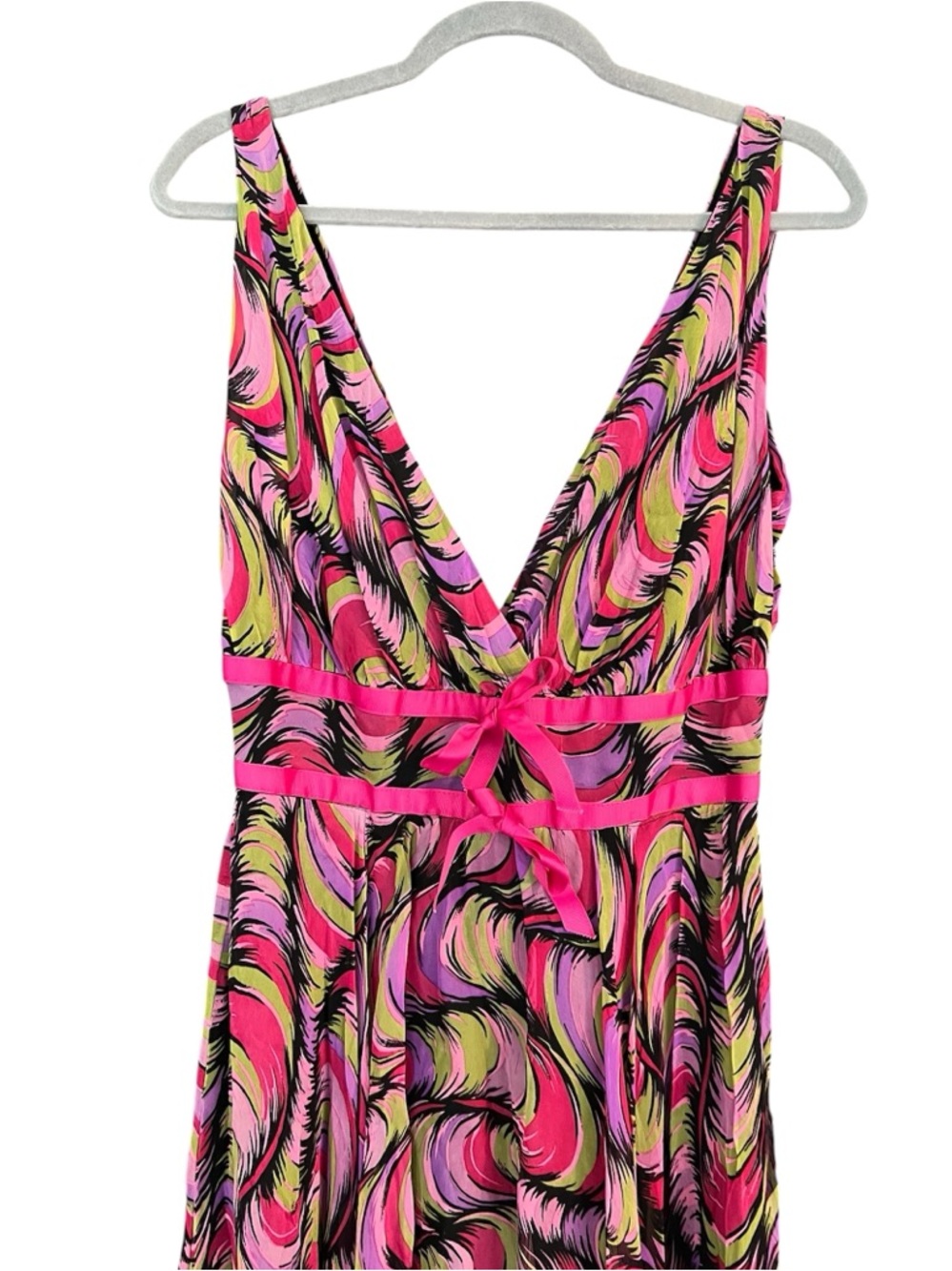 NWT Vintage Y2K Betsey Johnson New York Sheer Silk Handkerchief Hem Runway Dress - Picture 6 of 13